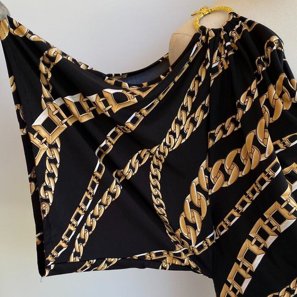 Cache Chain Cold Shoulder Mini Dress sz XS - Picture 6 of 10